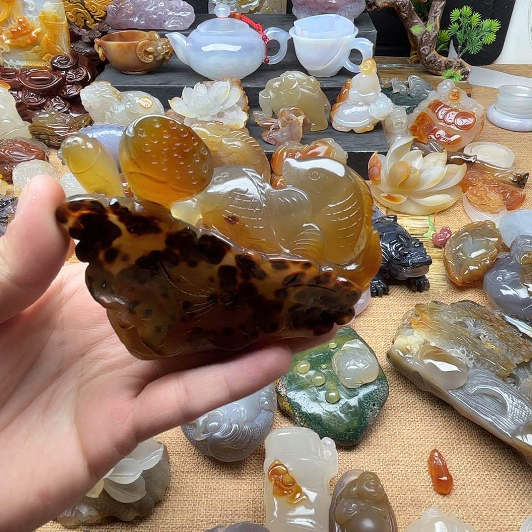 玛瑙/玉髓玛瑙未镶嵌心***香