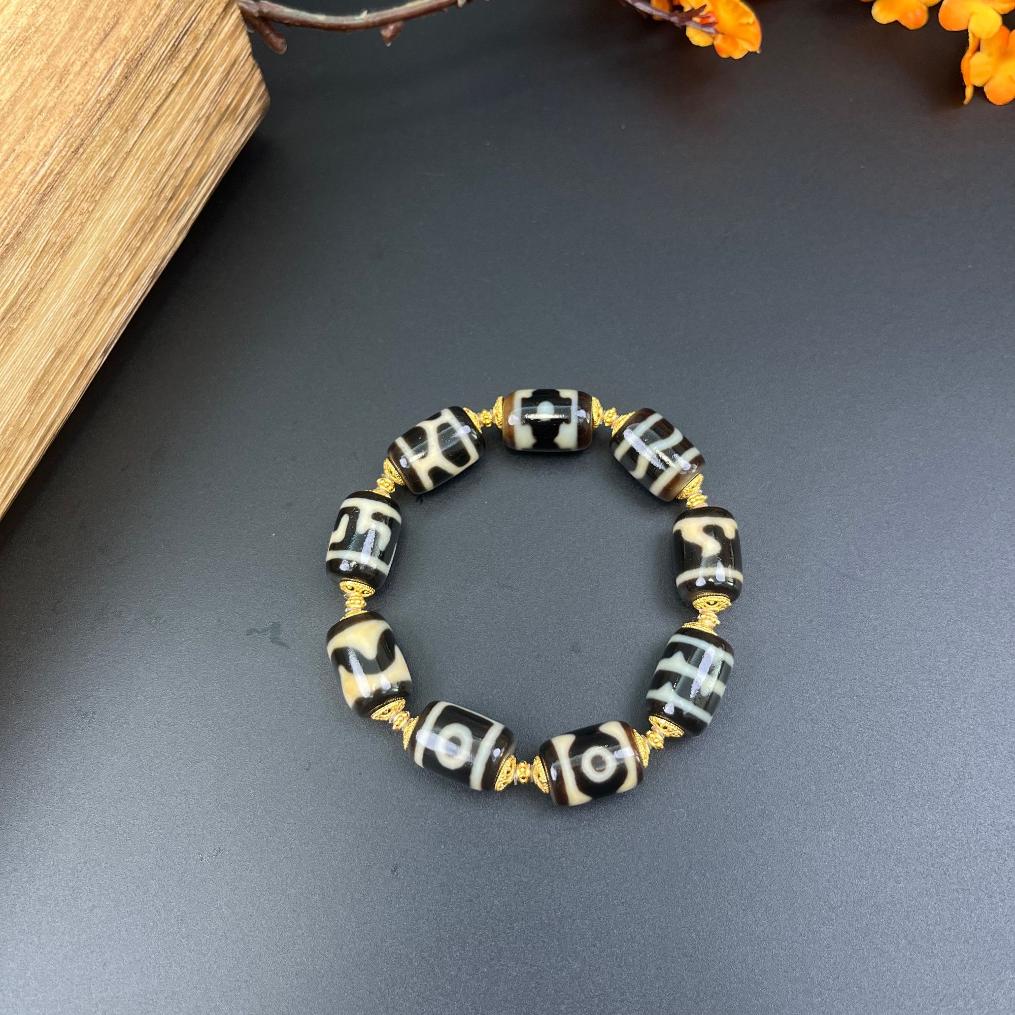 精品上肯黑金多宝阵手链手串