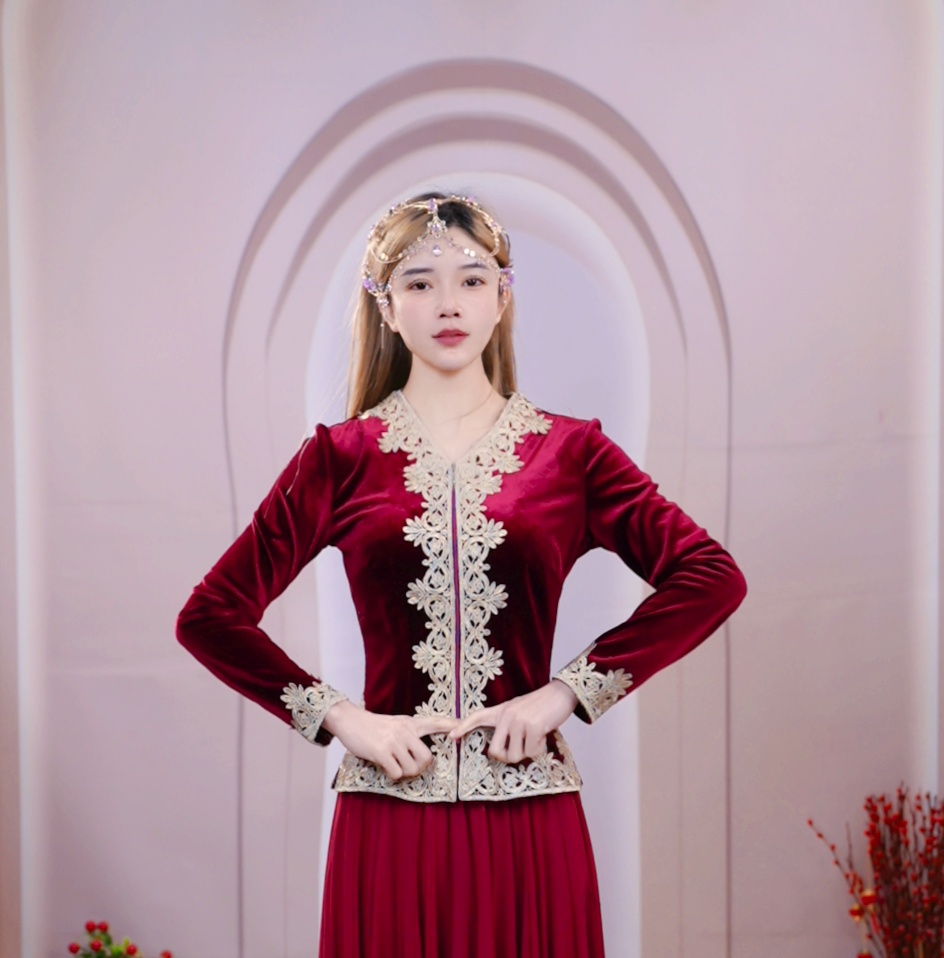 新款长袖异域风情民族舞蹈服饰外套上衣女款