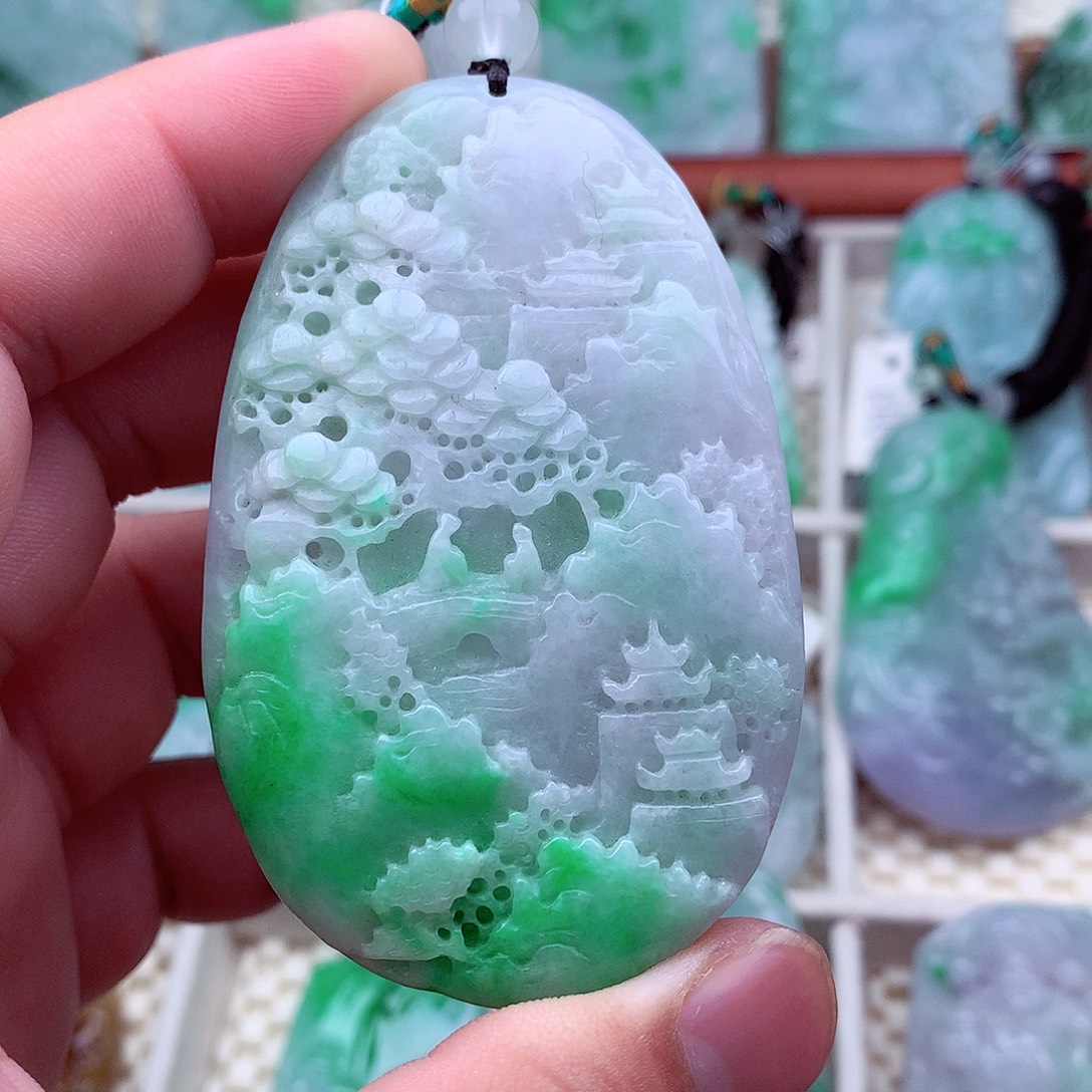 翡翠未镶嵌吊坠(不含链)