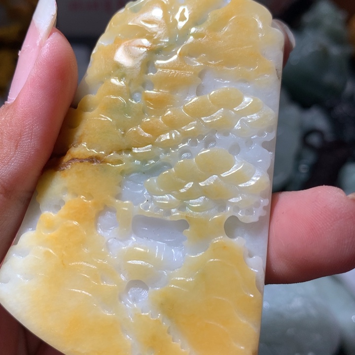 翡翠未镶嵌颈饰保真天然a货翡翠