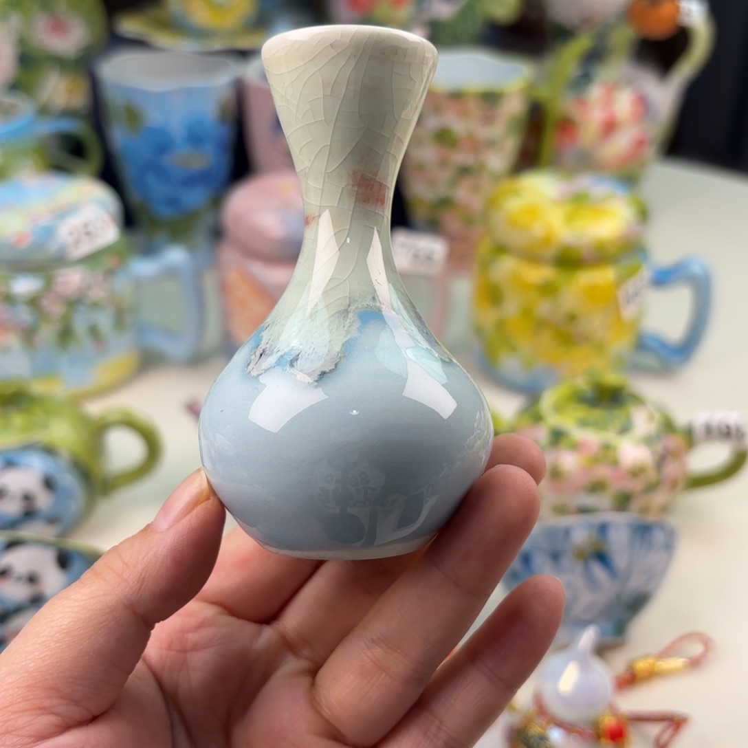 景德镇手绘高温釉下彩陶瓷茶具