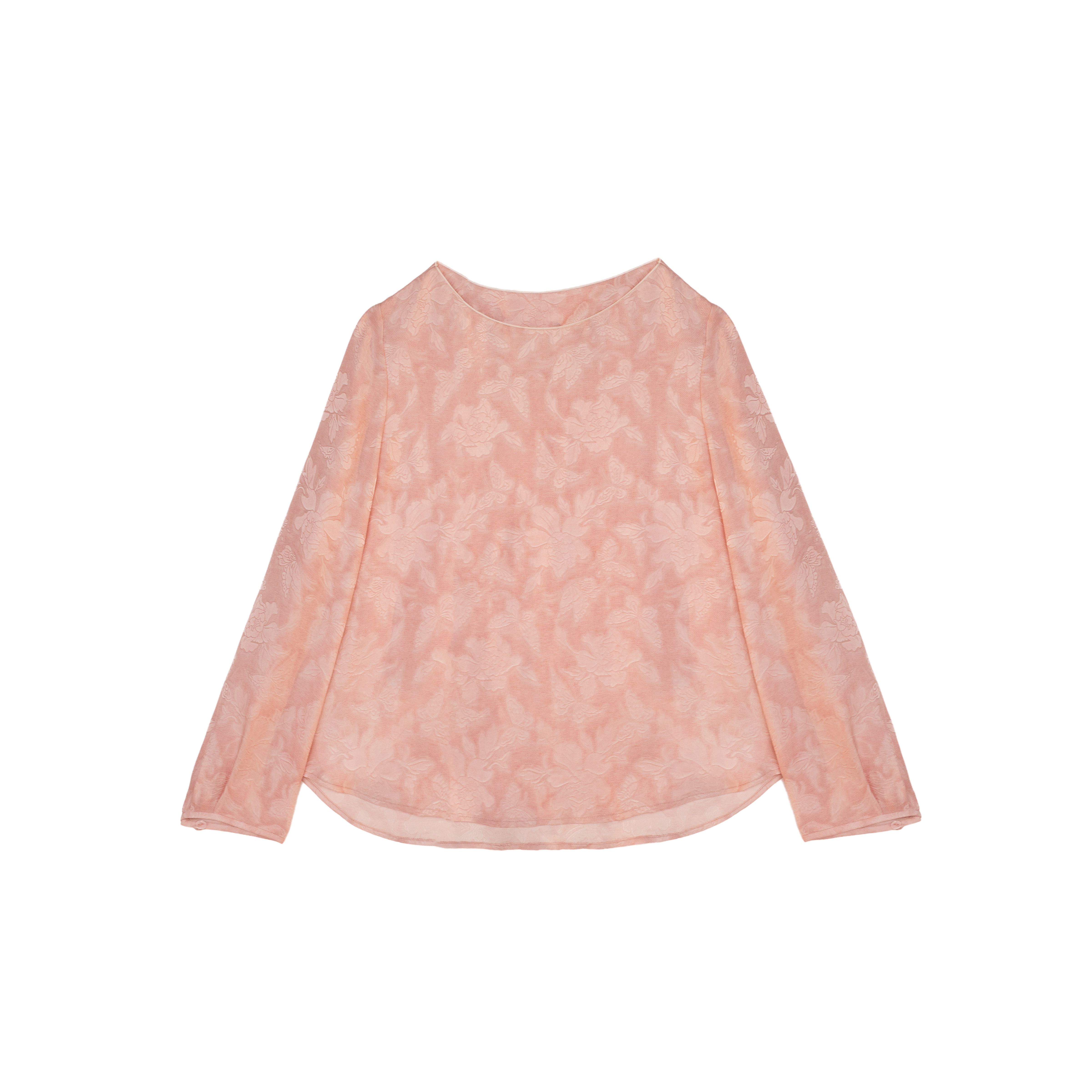 【花辰】桑蚕丝宋锦新中式圆领中国风花萝上衣A512058