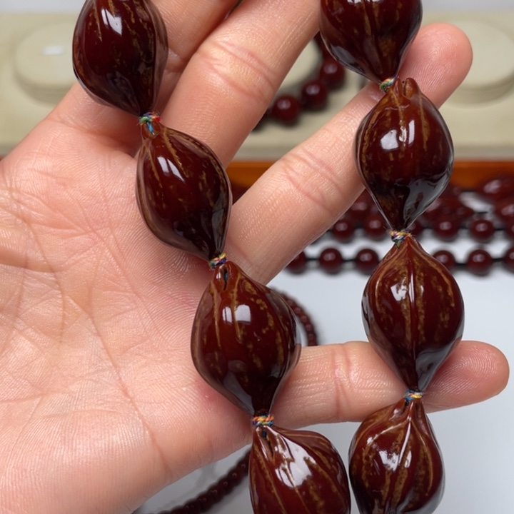 橄榄核手串微*…包浆玉化