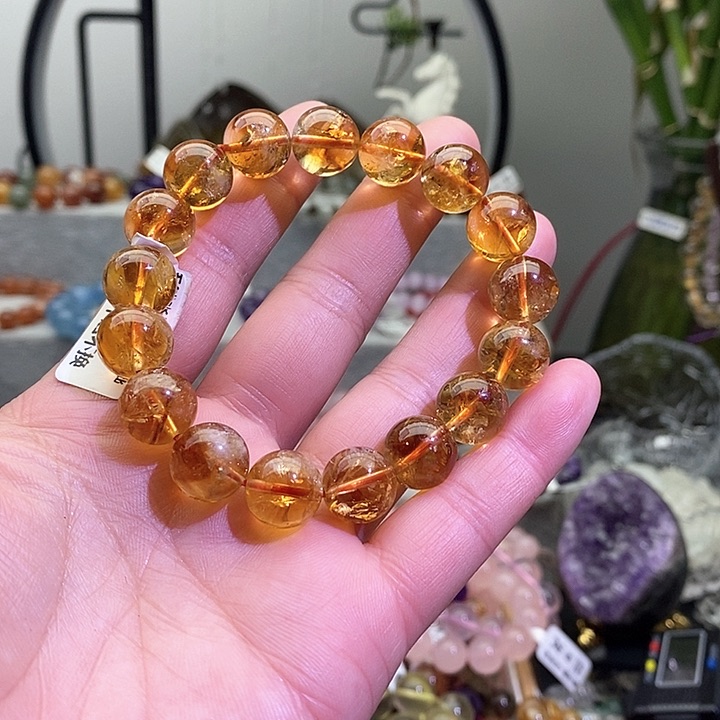 水晶手链未镶嵌黄塔晶11.9