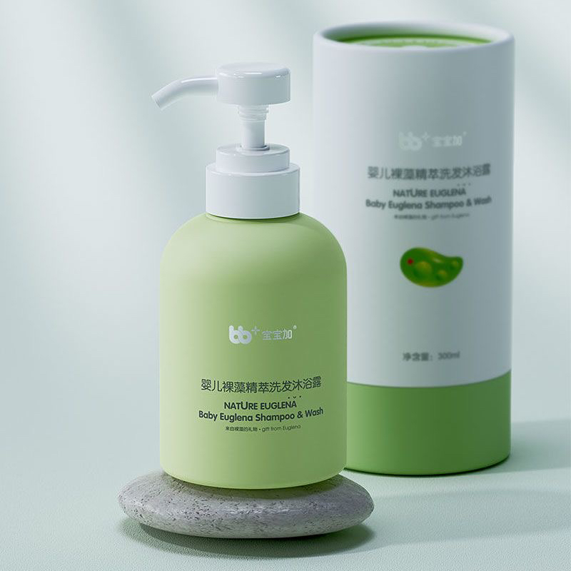 宝宝加洗发沐浴二合一儿童裸藻温和无刺激精华沐浴露洗发水300ml