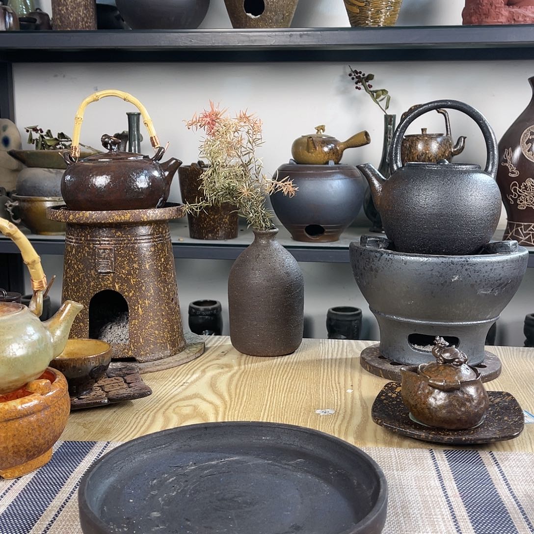 壶紫砂粗陶实用茶盘