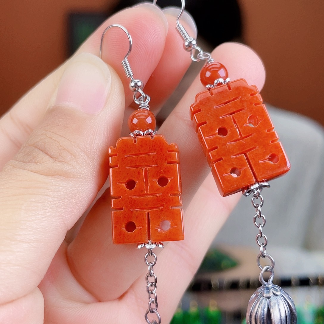 翡翠未镶嵌耳饰饰品