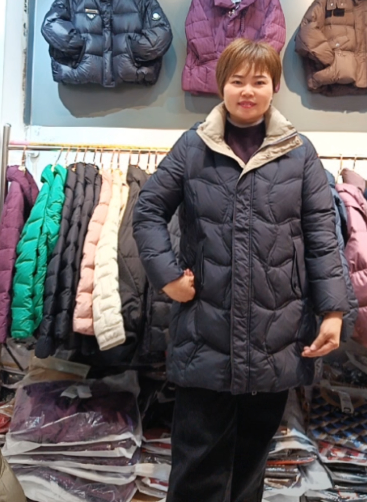 秋冬中长女款外套165