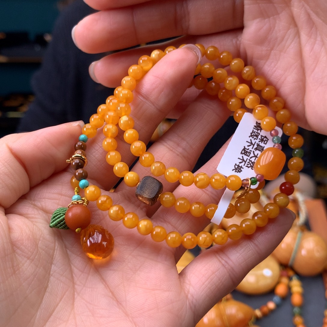 蜜蜡未镶嵌手串天然