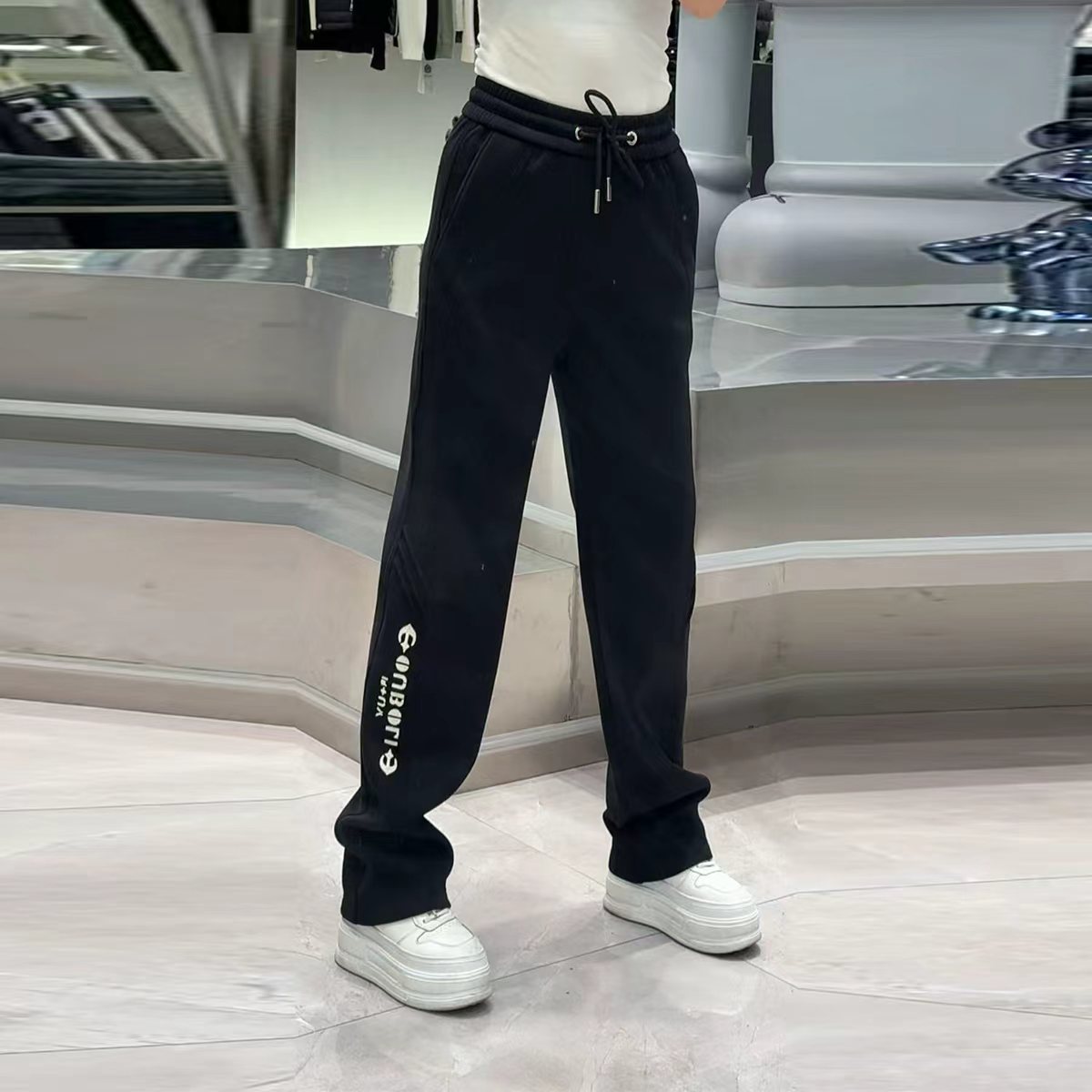 【华尔街名品】2025冬季加绒通勤风宽松型长裤冬季男士休闲裤-2376