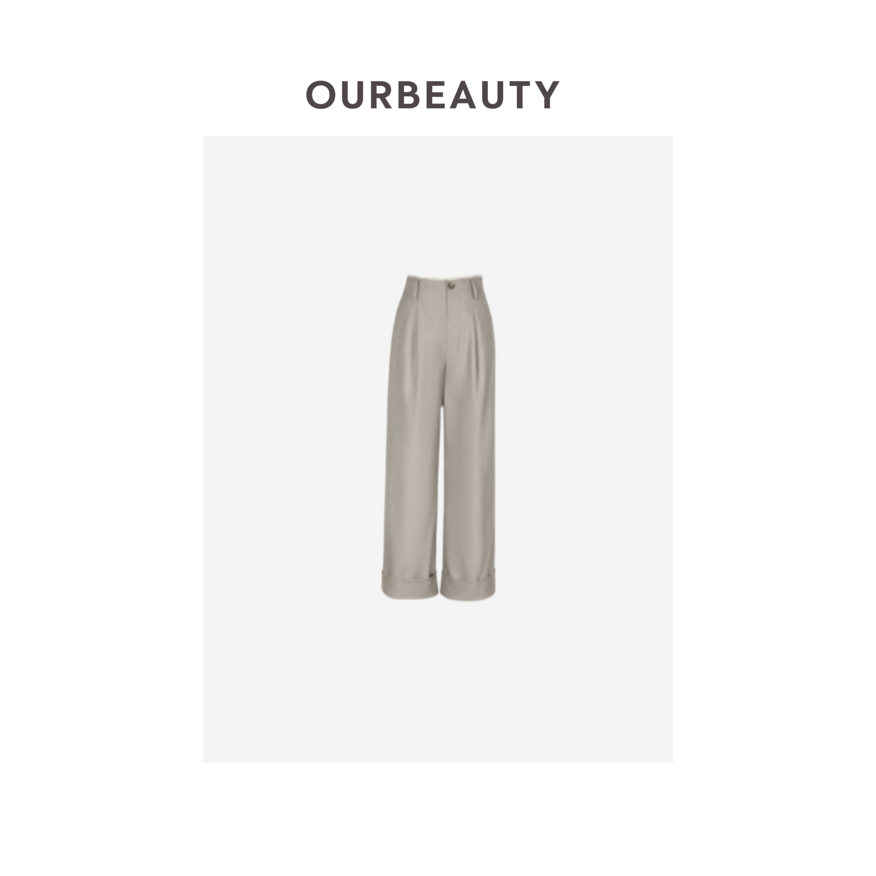 【OURBEAUTY】立体褶位休闲西裤