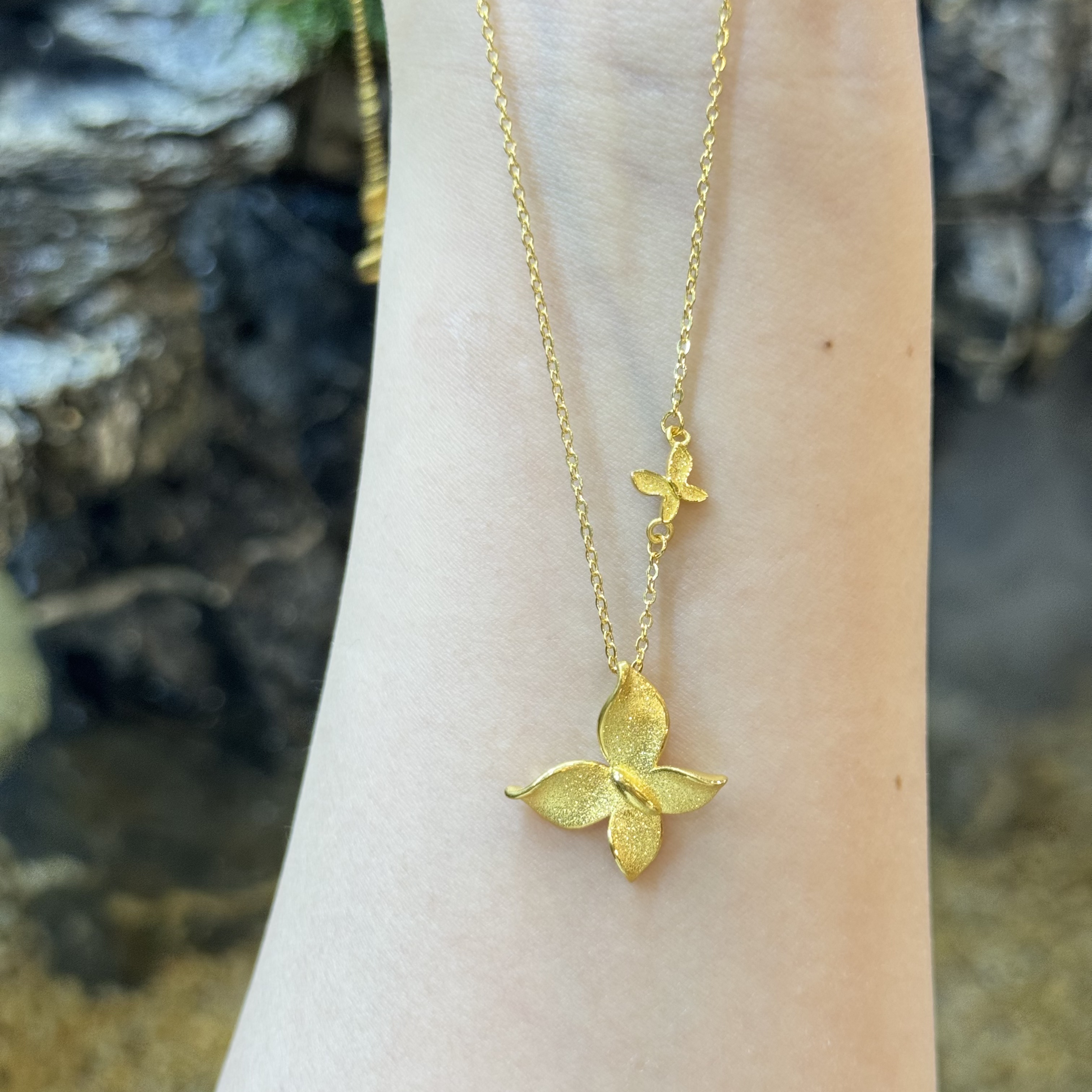 小飞专属Q【翩翩蝴蝶套链】足金999精工5G