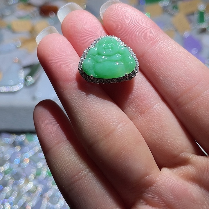 翡翠银S925镶嵌颈饰翡翠