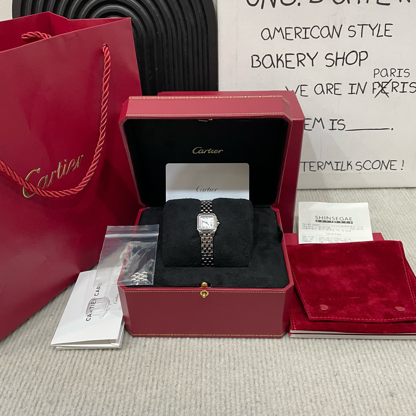 99新 Cartier/卡地亚 25年全套Cartier猎豹系列WSPN0012 石英女表
