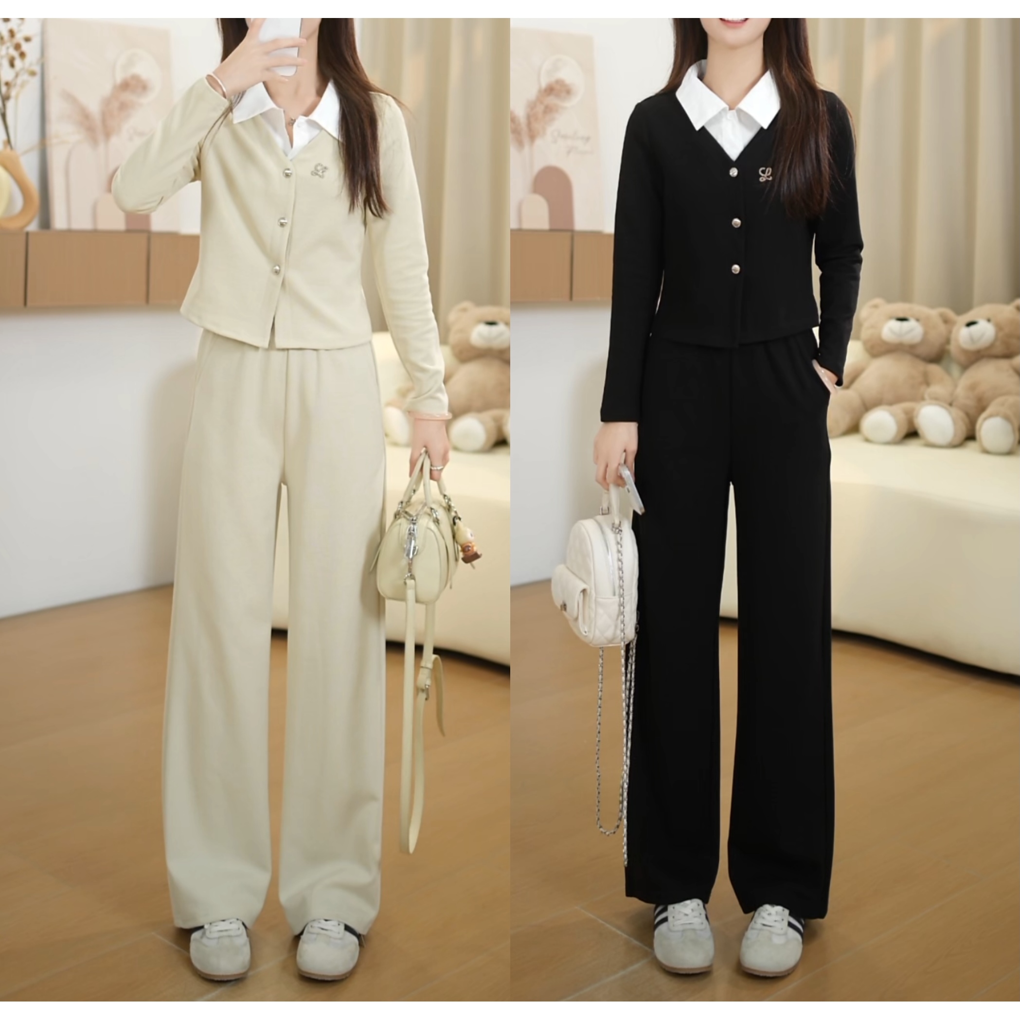 小个子气质休闲裤女秋季2025新款高腰显瘦直筒裤长裤