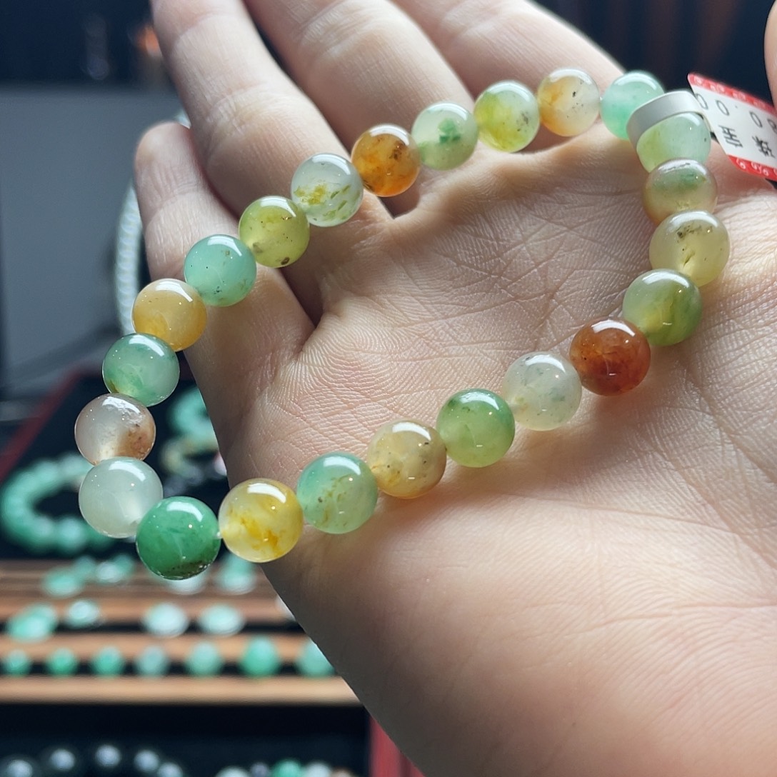 石英质玉（非洲翠）未镶嵌手串