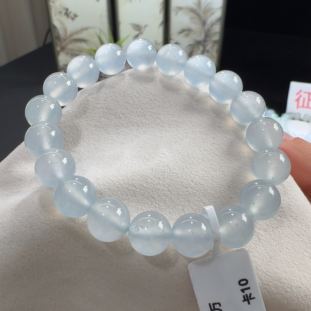 翡翠未镶嵌手链58万同料蓝钢单圈10mm