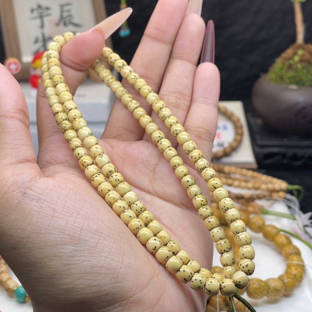 手串星月菩提A7、65直切数星星108