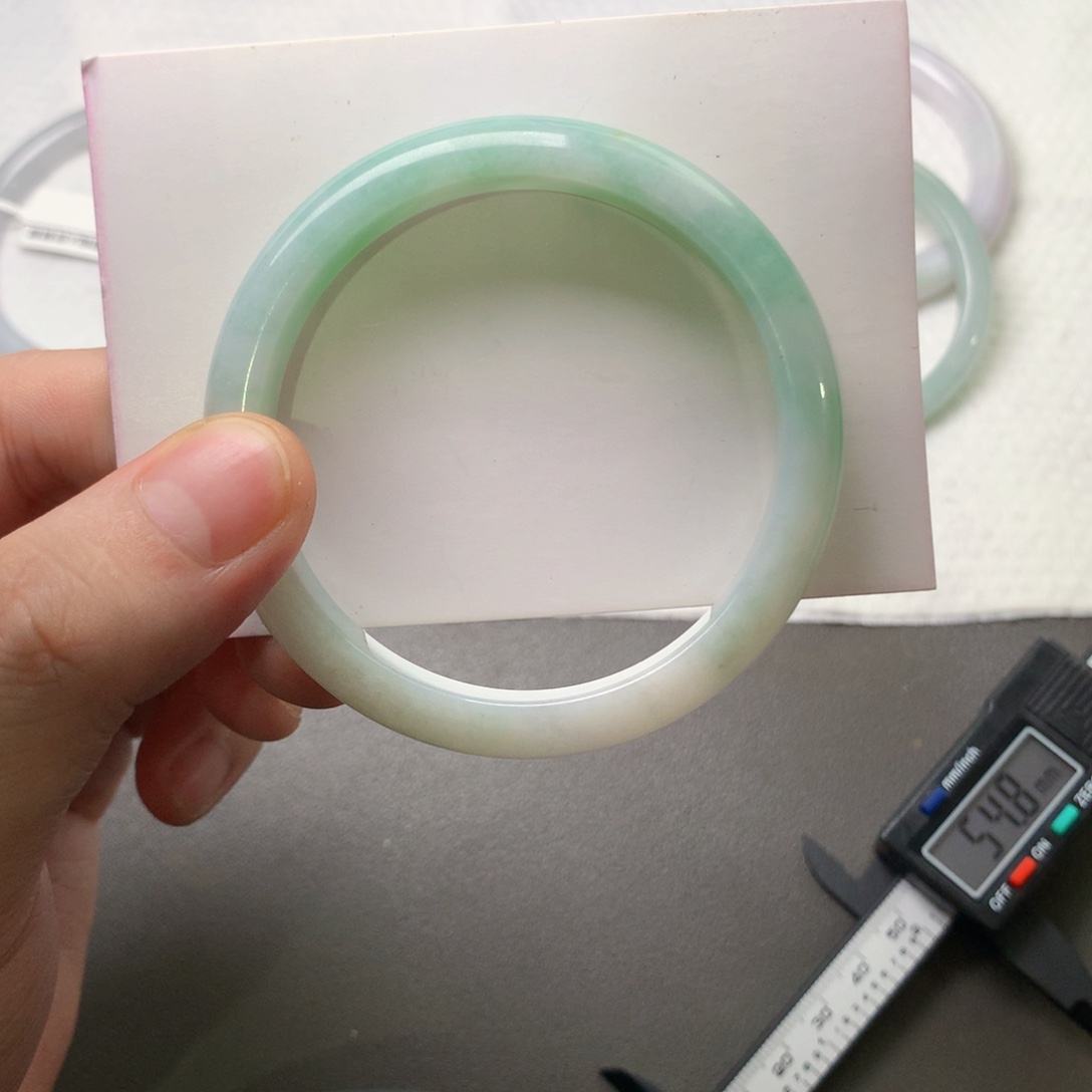 翡翠未镶嵌手镯j54.8*