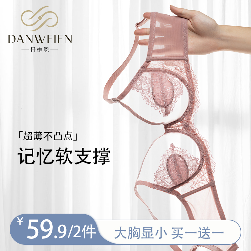 丹维恩【买一送一】性感蕾丝内衣女大胸显小收副乳防下垂聚拢文胸罩