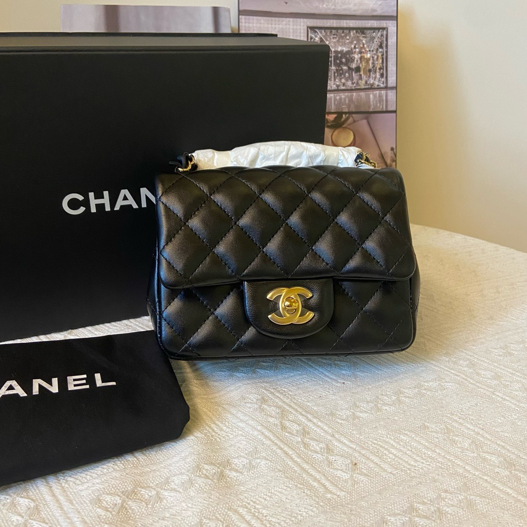 未使用 Chanel/香奈儿 黑金方胖子 芯片款