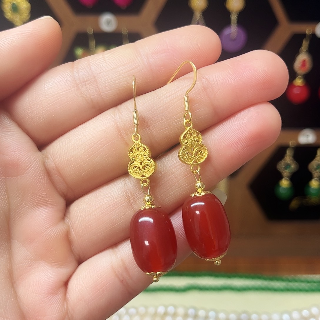 锆石合金925银耳饰