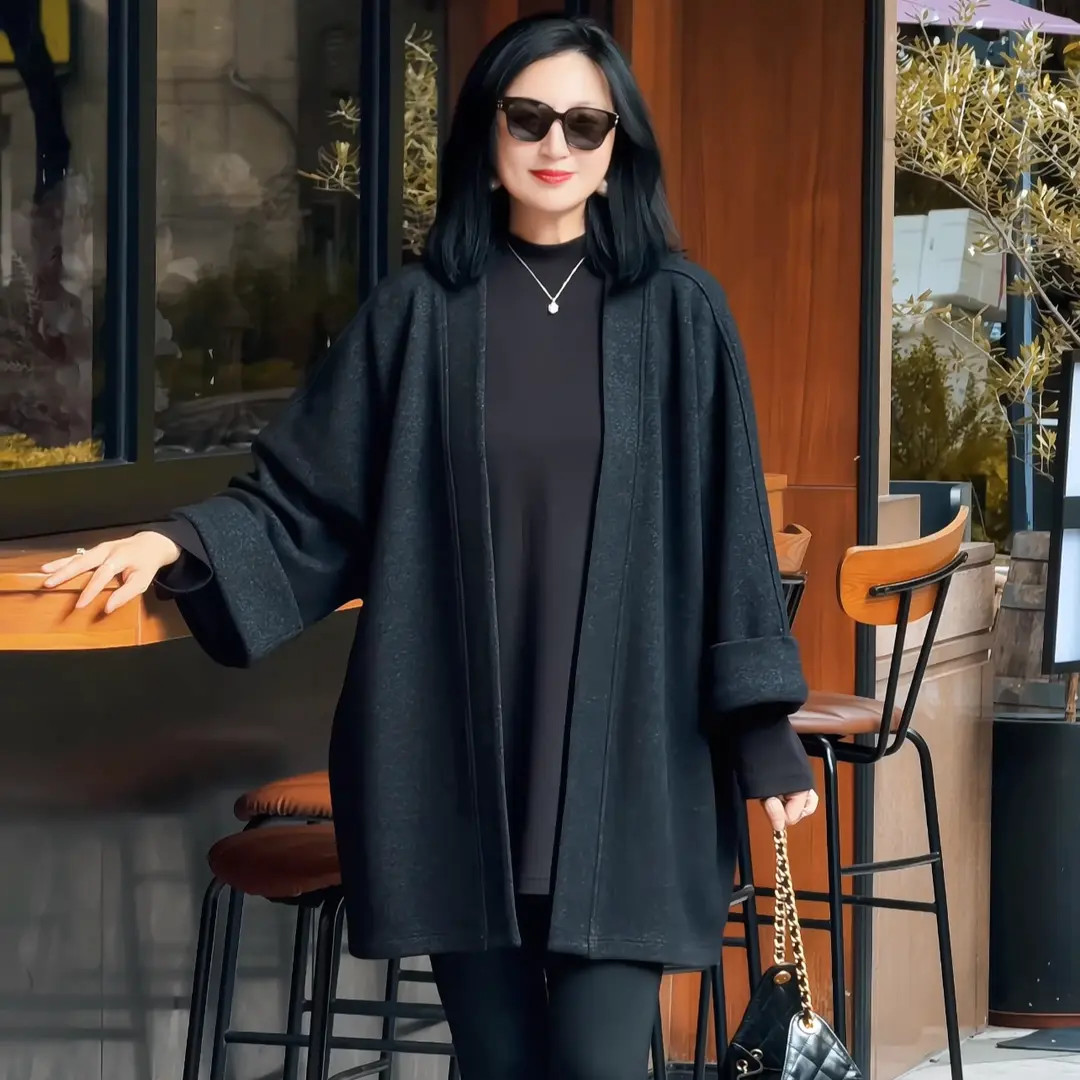 【娜姐秋冬外套穿搭7115款】2025年巴瑟大码女装500克宽松显瘦外套