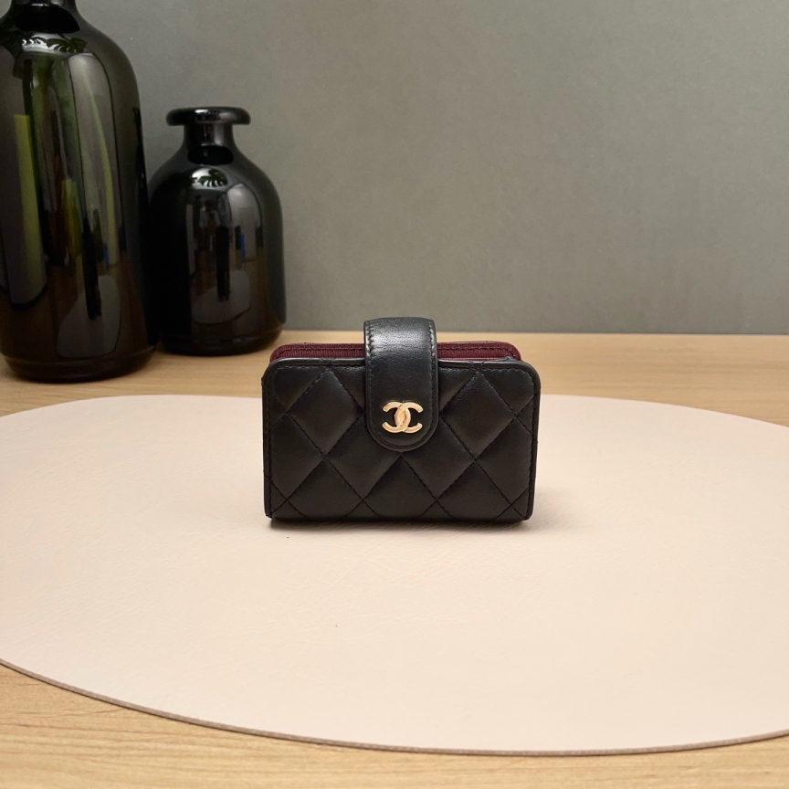 95新 Chanel/香奈儿 【九筒奢品】16C菱格纹卡包/21开/1721