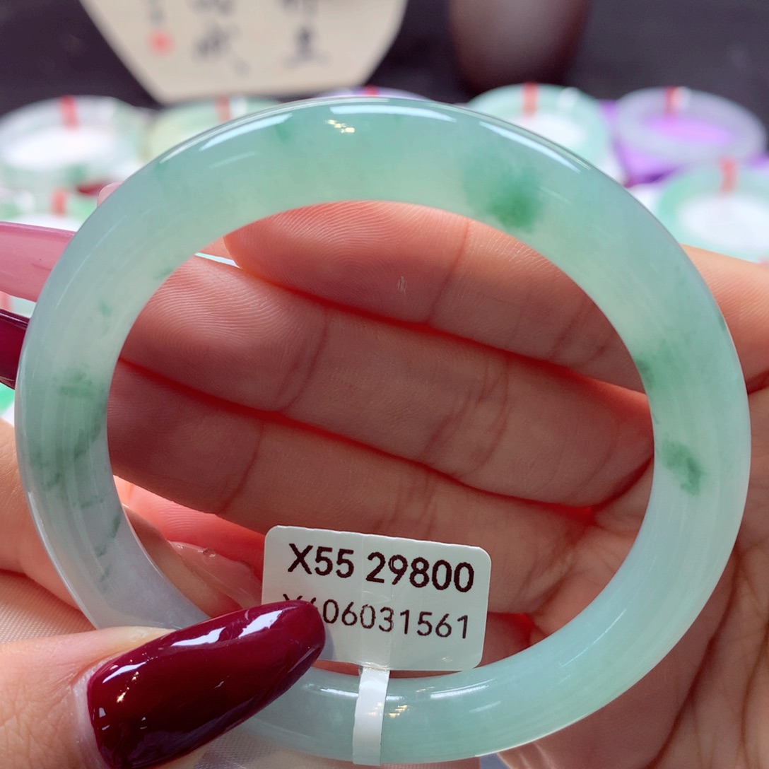 翡翠手镯未镶嵌美人条47号66