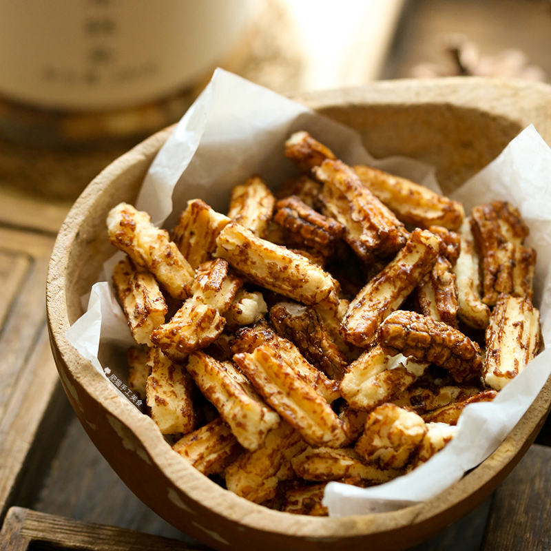 【鱼干专属】肥猫脏脏年糕条外裹红糖汁酥酥脆脆手工爆年糕260g