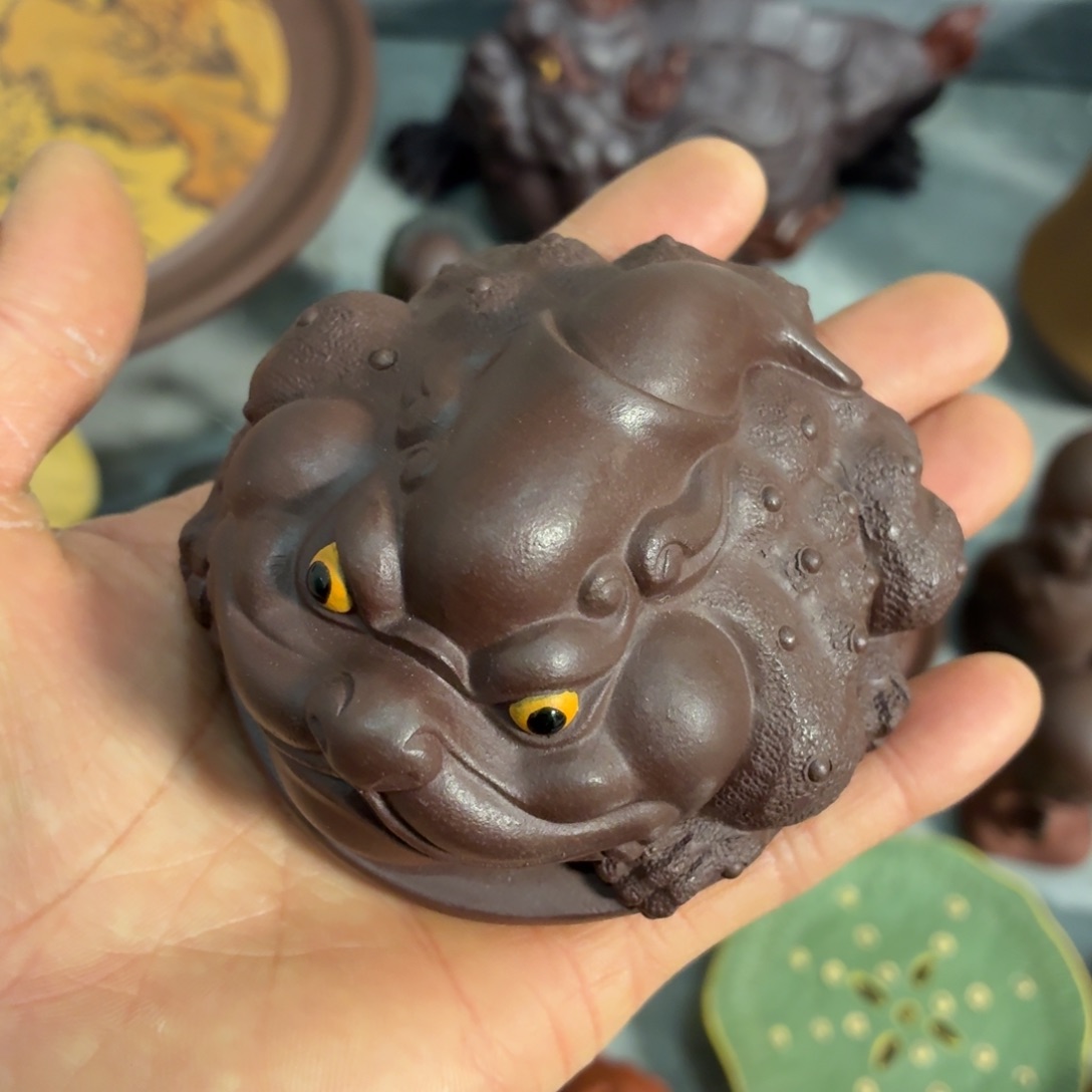 茶杯紫砂放漏放漏放大漏了