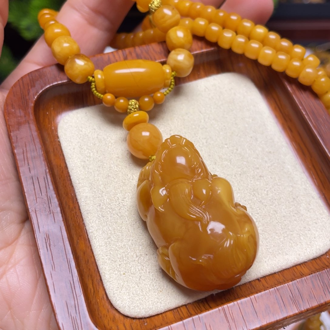 蜜蜡颈饰未镶嵌项链