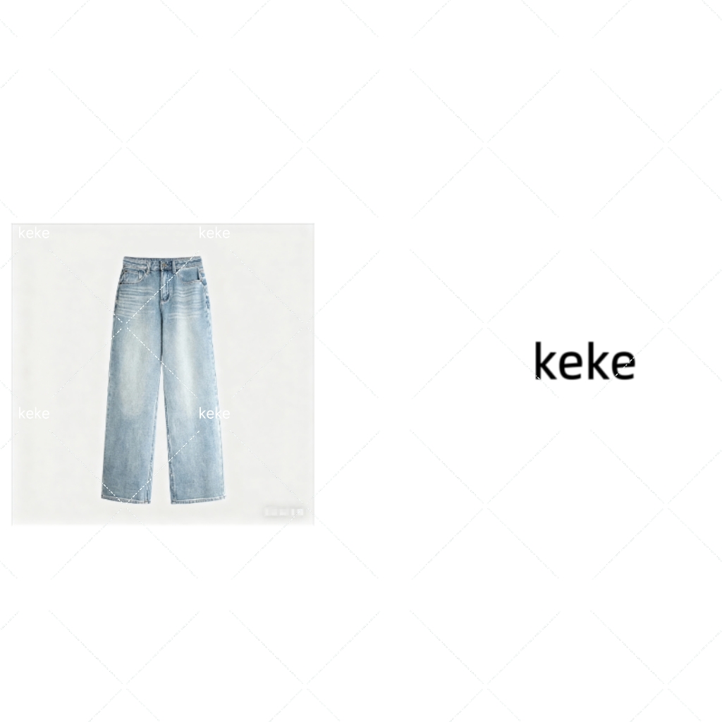 【Keke甄选好物】“珈蓝牛仔”冬季加绒磨毛四面弹水洗直筒牛仔裤