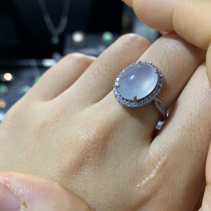 翡翠银S925镶嵌戒指