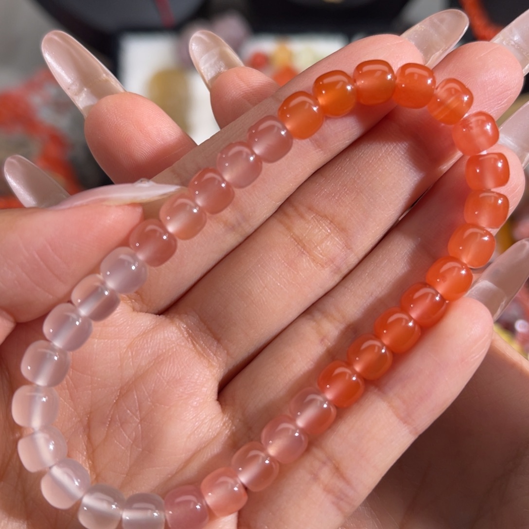 南红玛瑙未镶嵌老型手串 6.8mm 不换退