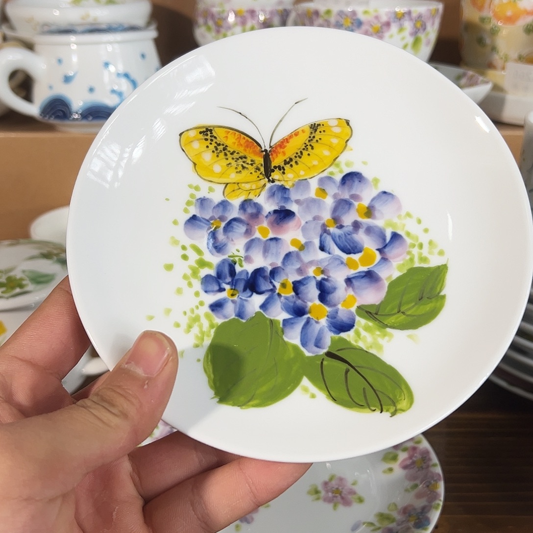 陶瓷景德镇高温釉下陶瓷6.5寸平碟