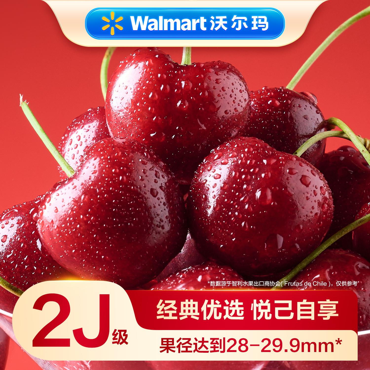 【预售】智利进口 车厘子2J级 5kg±75g/箱 樱桃 水果礼盒 JJ