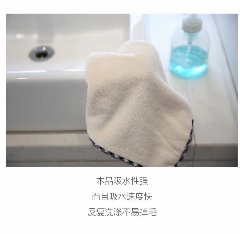 (到手8条)3030包边暖绒方巾带挂绳颜色混发出口韩国