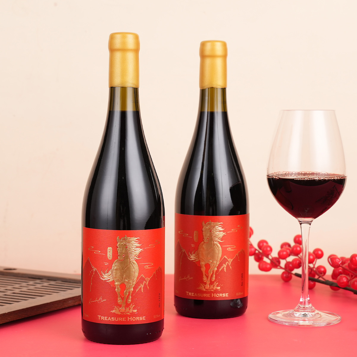 智利原瓶进口马年联名款【酒庄限定】珍宝马红葡萄酒750ml*1