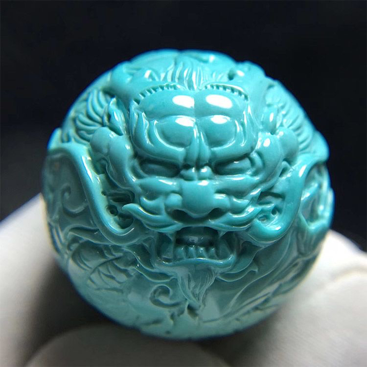 雕刻卡18龙珠变色精雕巧雕文玩手工艺配饰琉璃散珠