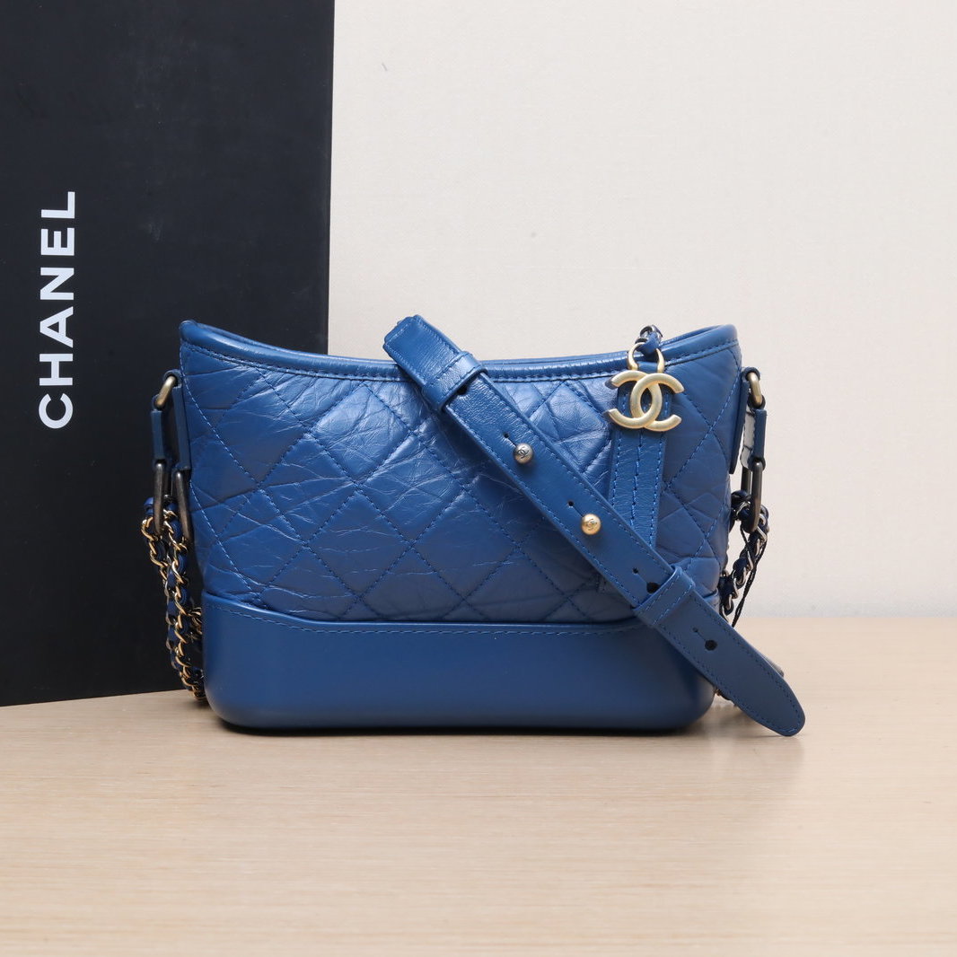 95新 Chanel/香奈儿 【娇】GABRIELLE 流浪 单肩包 小号 20cm 蓝色 