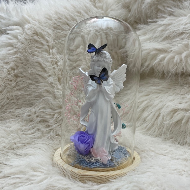 成品蝴蝶标本玻璃罩创意桌面微景观摆件手工diy礼物送朋友