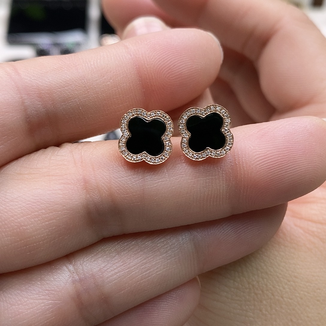 翡翠18K金镶嵌耳饰