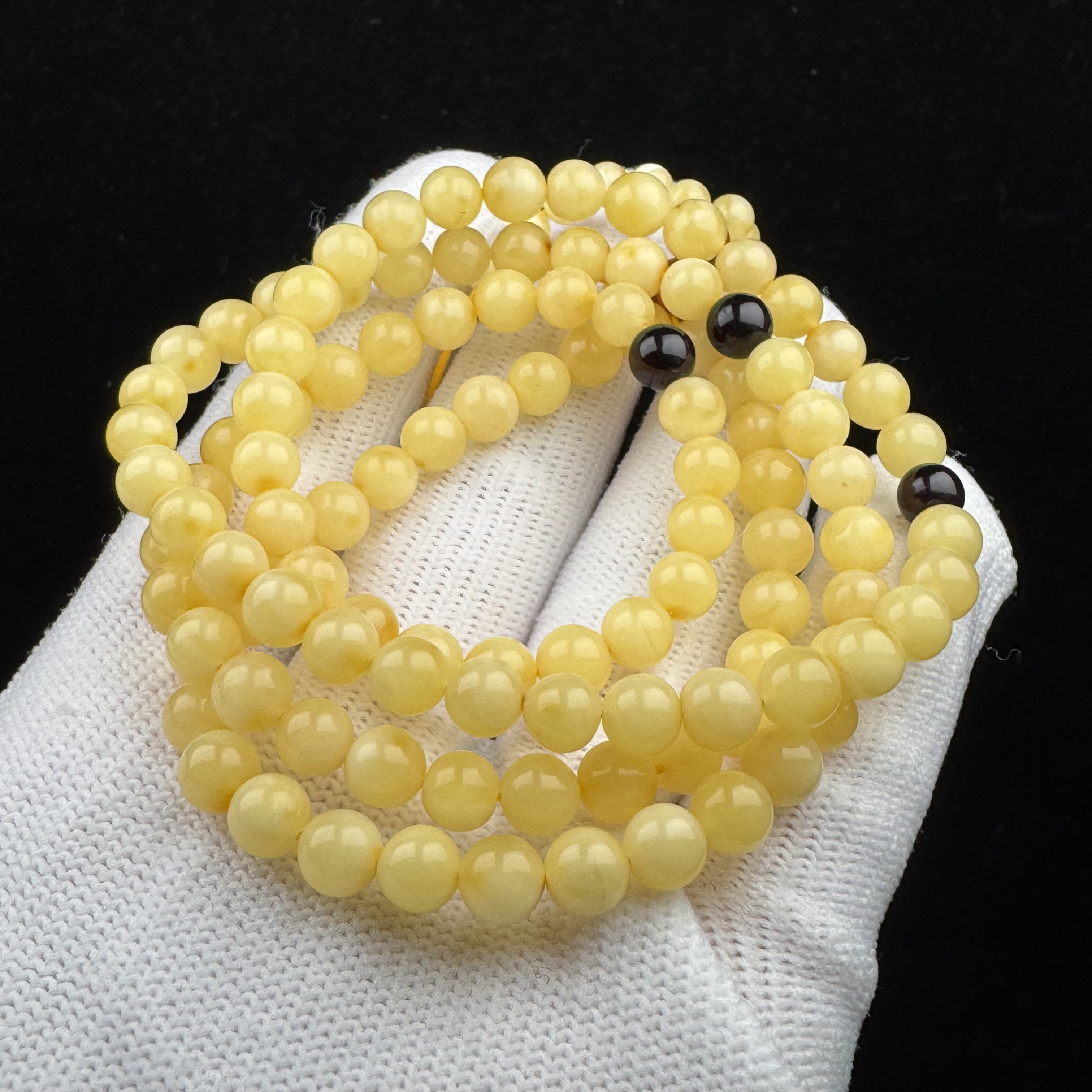 R3366天然蜜蜡制品 俄料圆珠108长串5.9mm 一物一图假一罚十