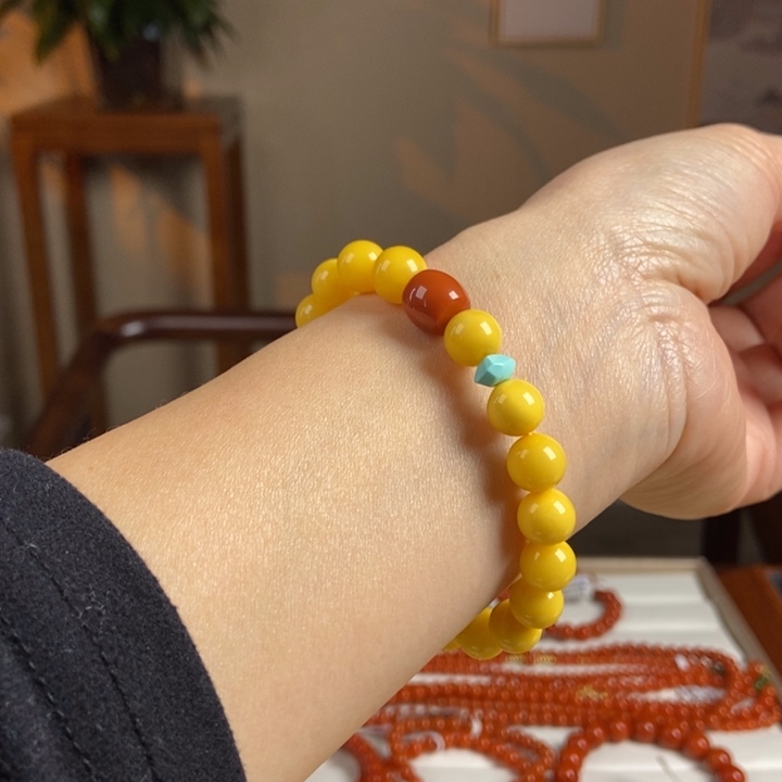 琥珀手链未镶嵌蜜蜡手串9