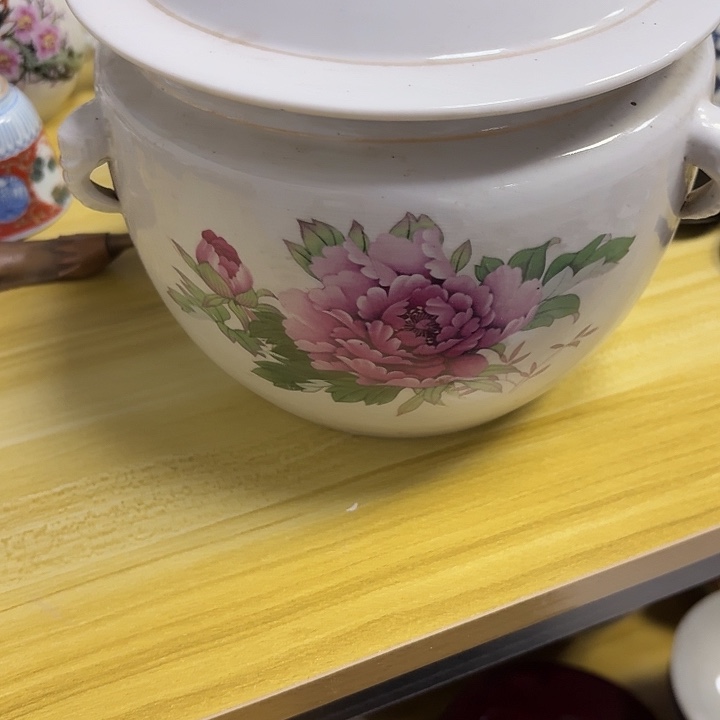 斌***紫花粥罐完整品相如图