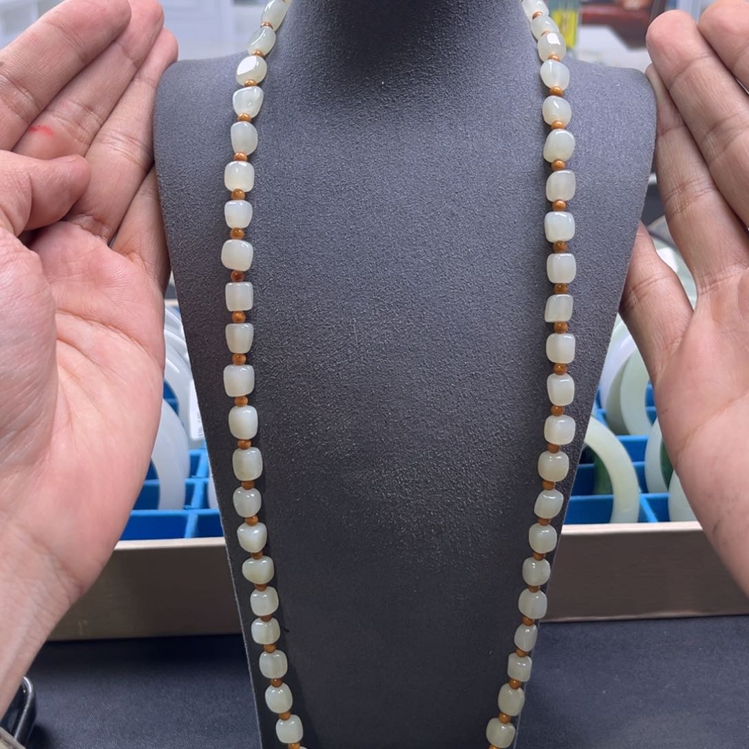 和田玉颈饰未镶嵌多样性钢板料链子货头