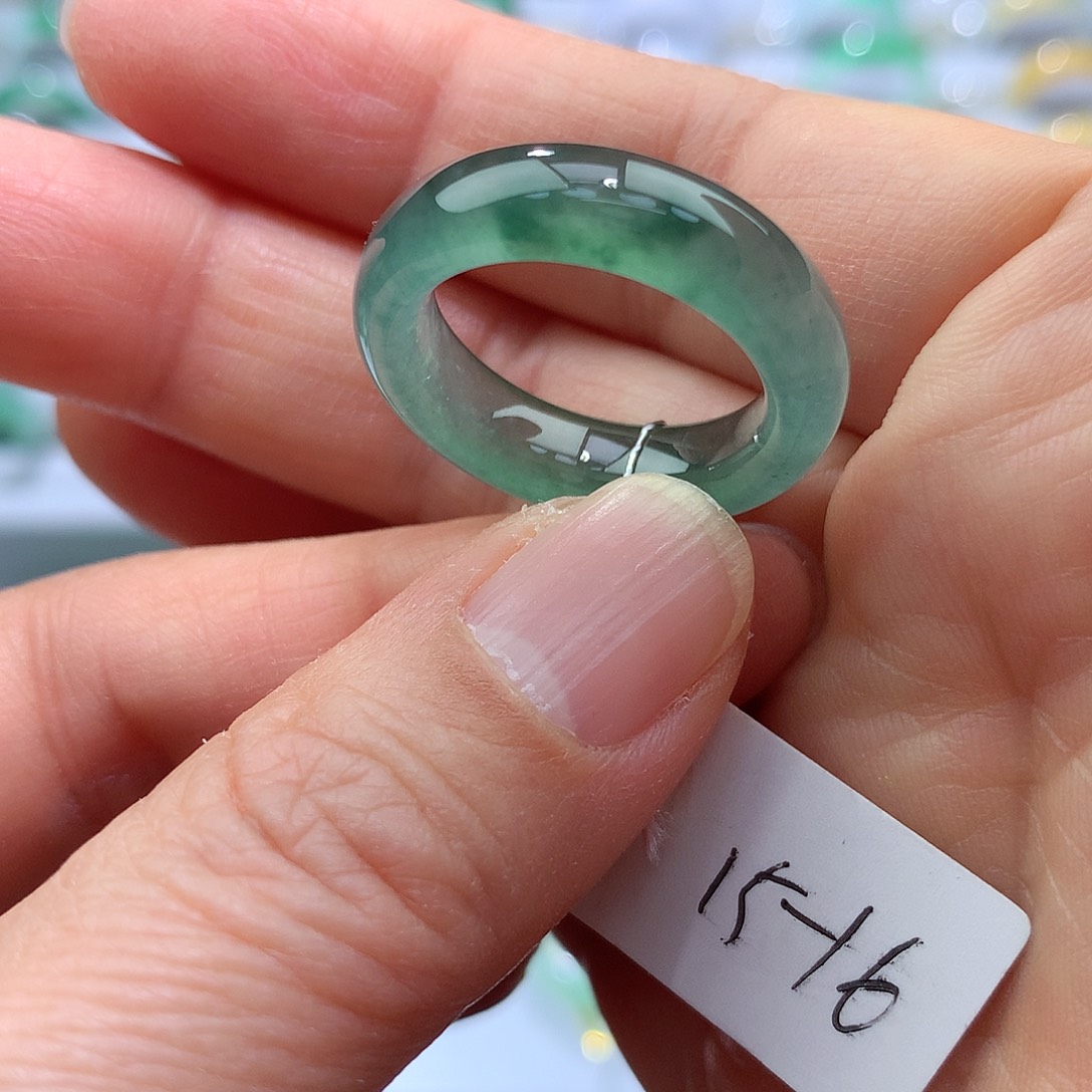翡翠戒指未镶嵌15-16号