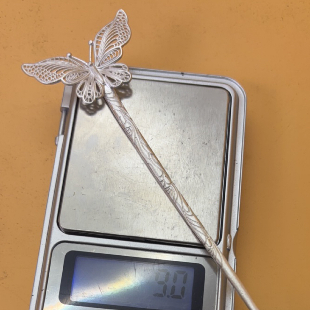 吊坠足银 足银999蝴蝶发簪 9克